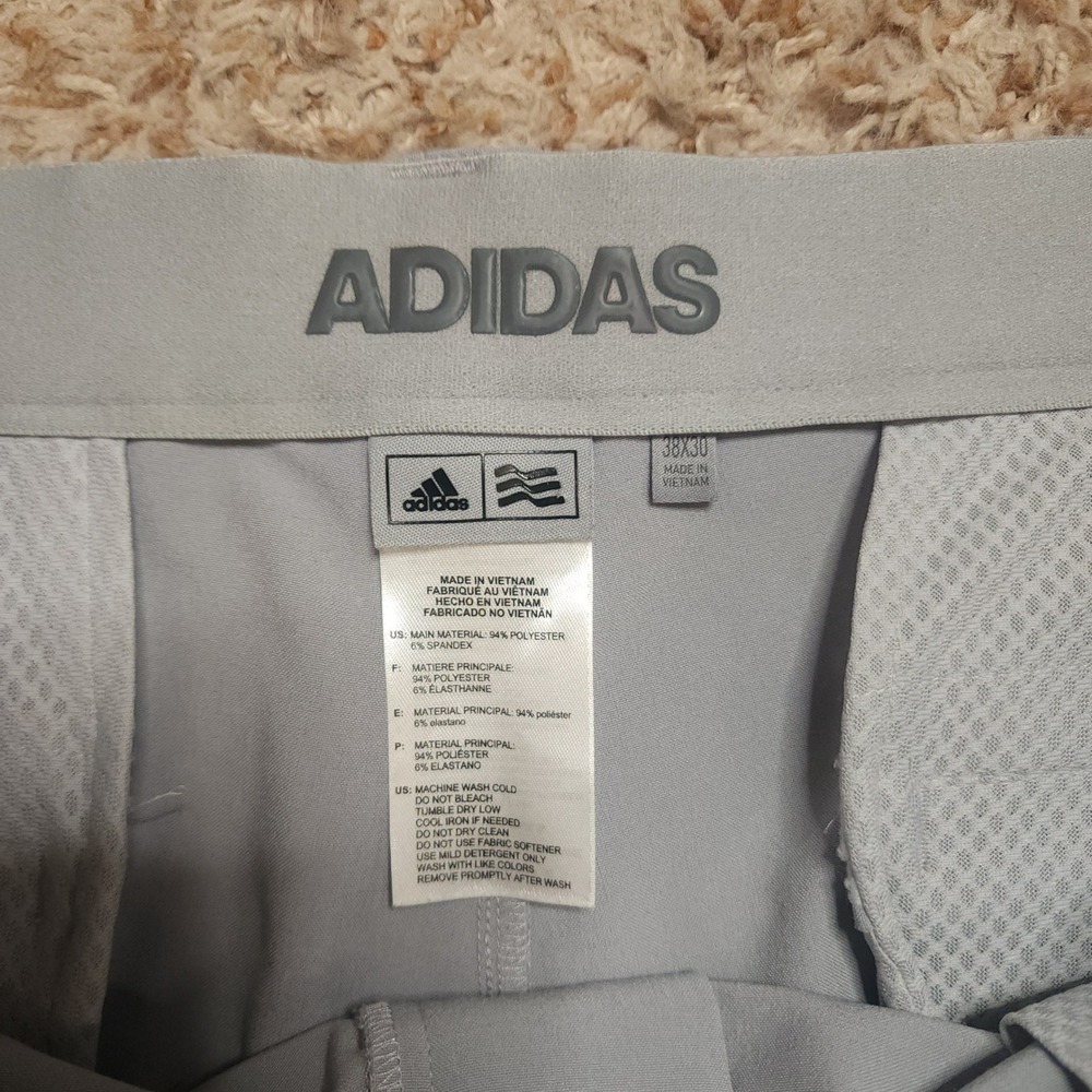 Adidas Golf Pants Mens 38x30 Gray Ultimate365 Stretch Straight Leg Athletic - Picture 5 of 11